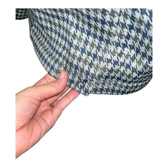 Lands' End Green and Blue Houndstooth Blazer Classic Notched Lapel - Picture 8 of 13